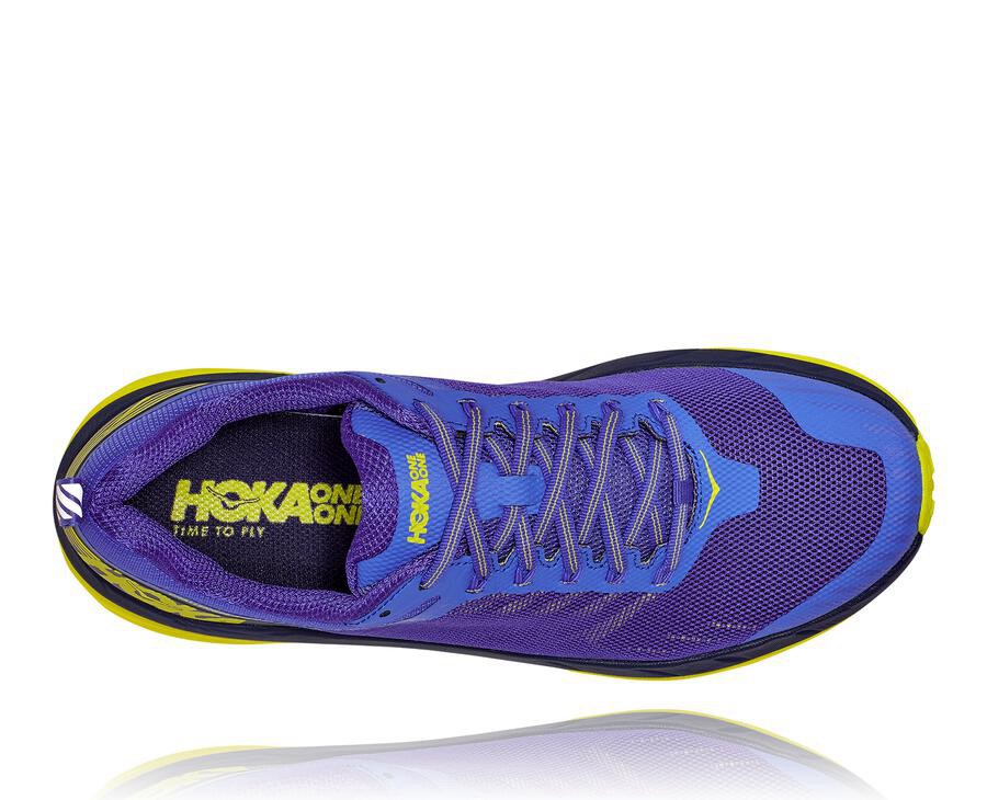 Zapatillas Trail Hoka One One Hombre - Challenger Atr 5 - Azules/Verde - QOJ759028